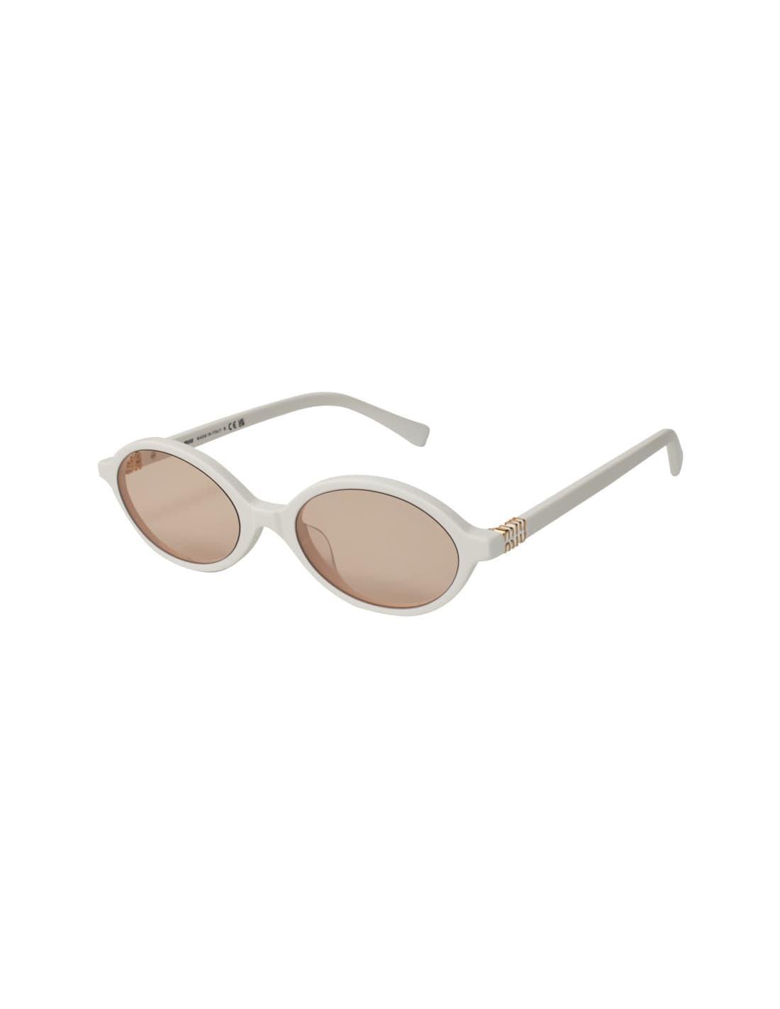 Miu Miu 40d Oval Shape Pink White MU 04ZS 142