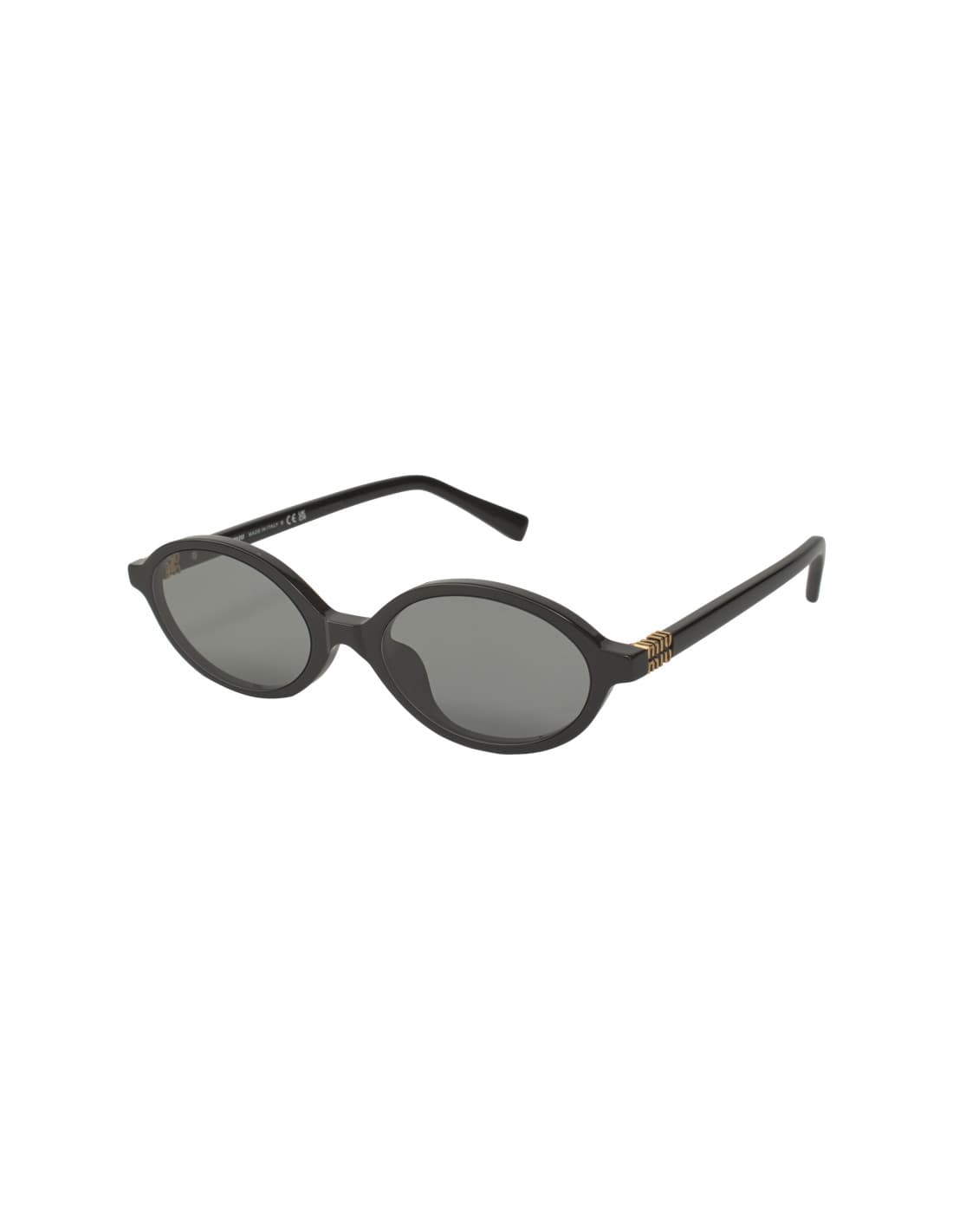 Miu Miu 5s0 Oval Shape Black Gold MU 04ZS 1AB