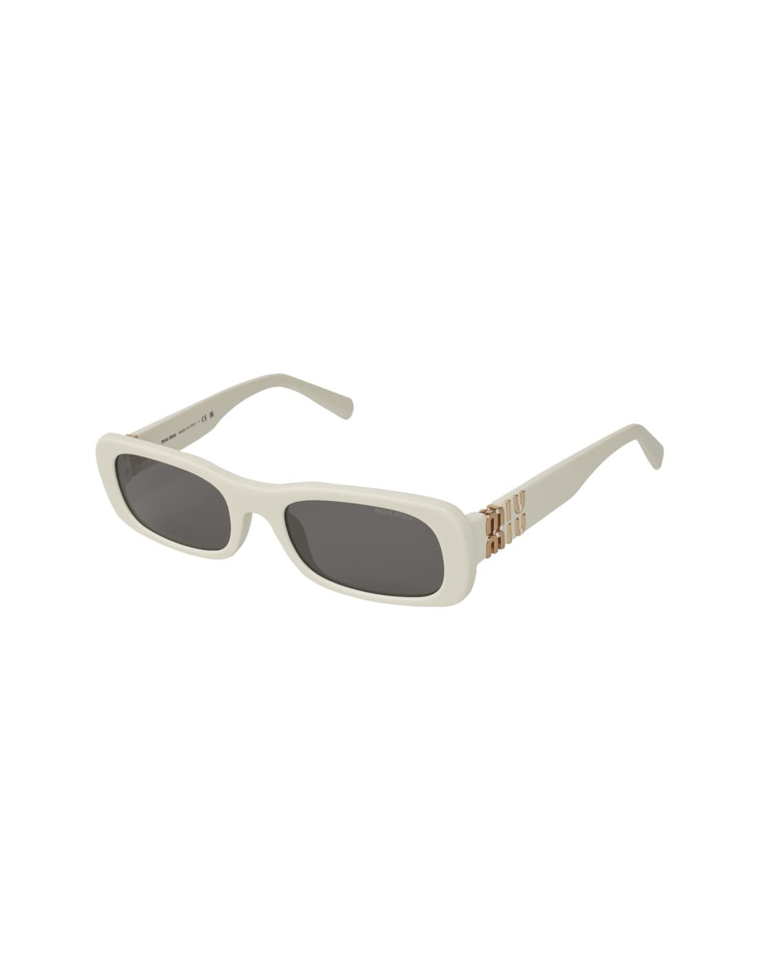 Miu Miu 5s0 Rectangle Shape White Gold MU 08Z 142