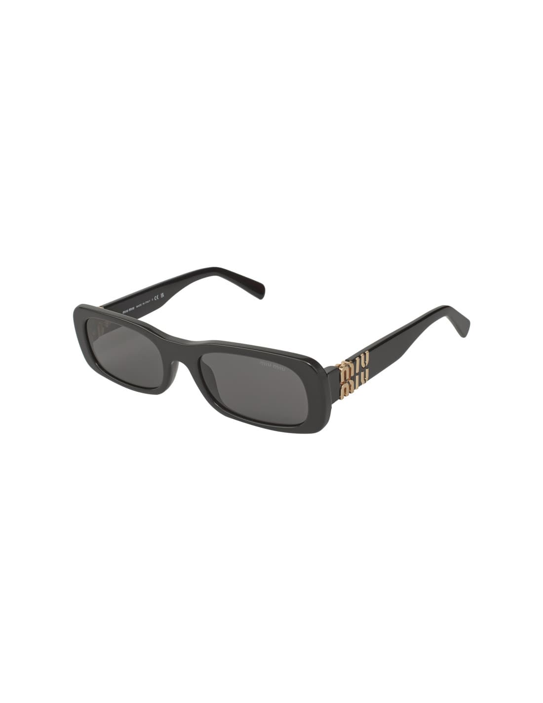 Miu Miu 5s0 Rectangle Shape Black Gold MU 08Z 1AB