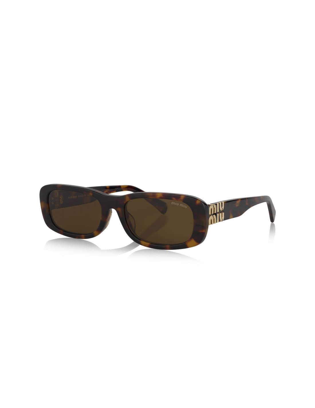 Miu Miu 06b Rectangle Shape Tortoise Gold MU 08Z VAU