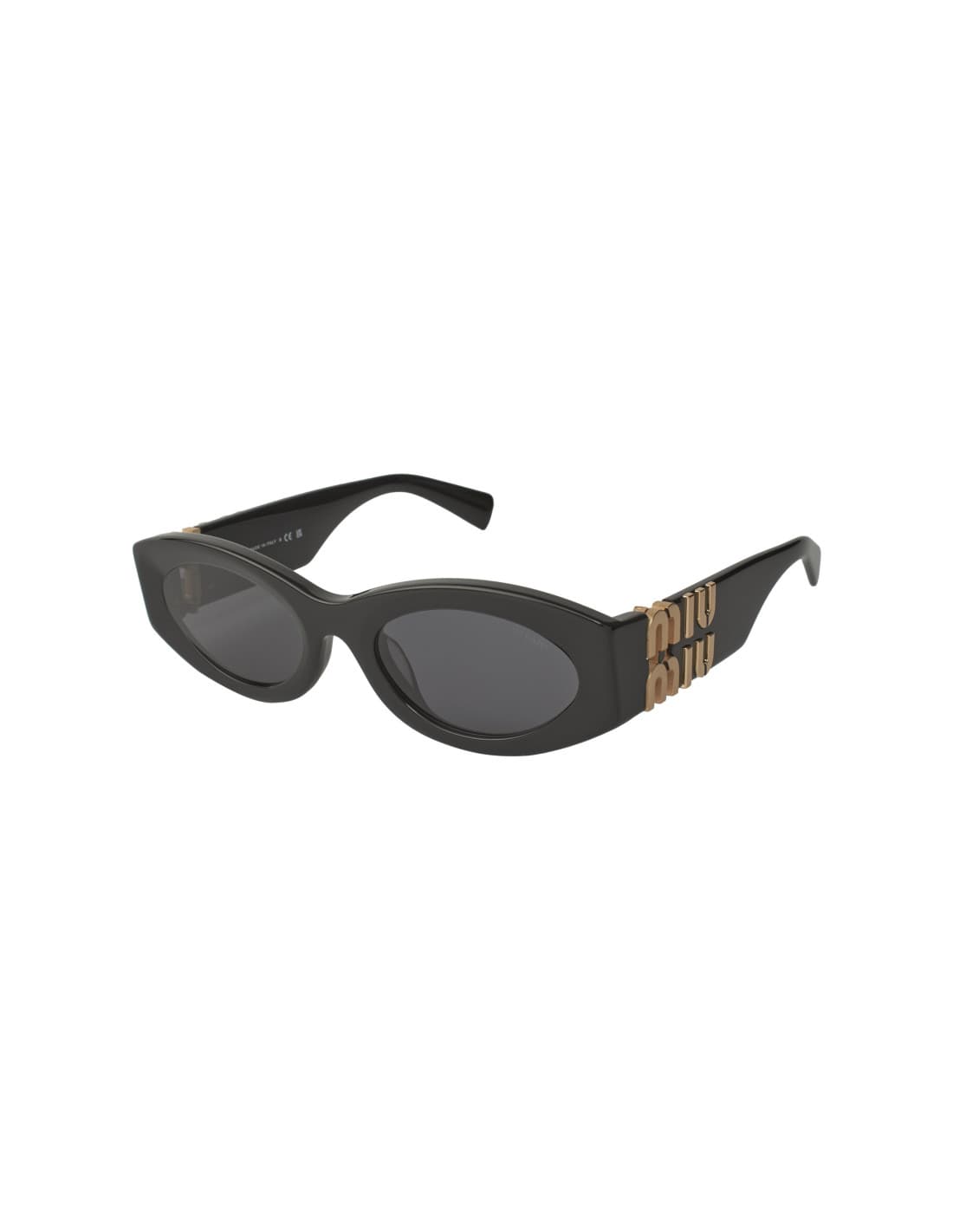 Miu Miu 5s0 Oval Shape Black Gold MU 11WS 1AB
