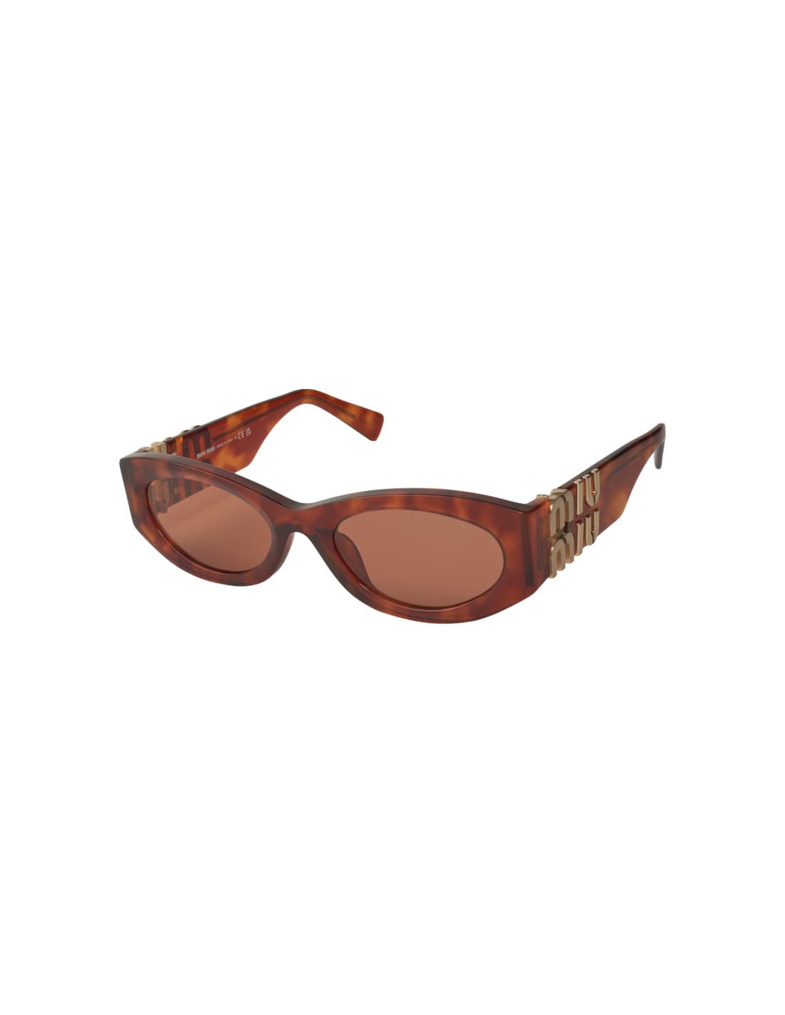 Miu Miu Zz1 Oval Shape Brown Tortoise MU 11WS 4BW