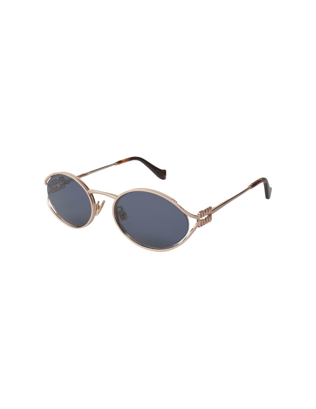 Miu Miu 1v1 Oval Shape Pink Gold Blue MU 52YS ZVF