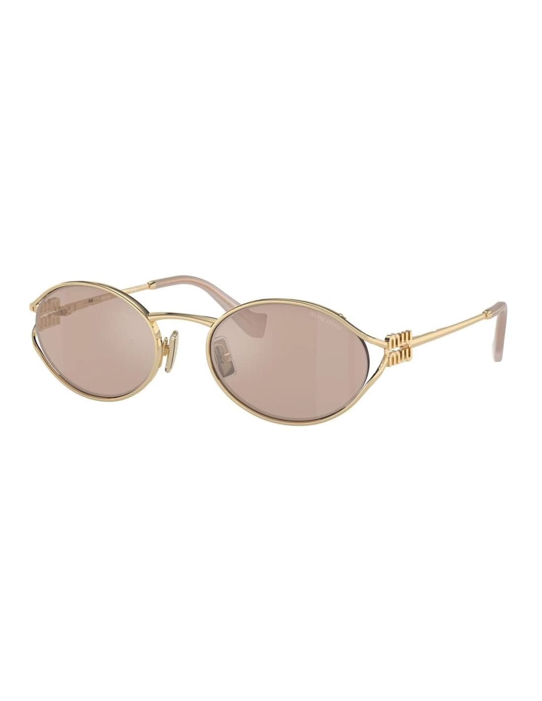 Miu Miu 5d1 Oval Shape Gray Gradient Gold MU 52YS ZVN